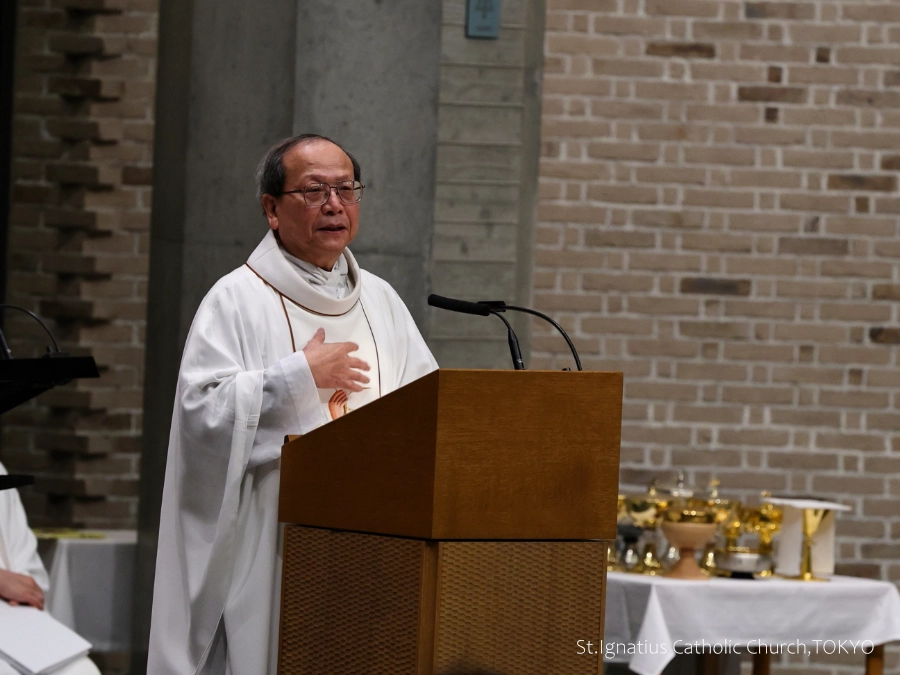 4/2(木)19:00- 主の晩さんの夕べ(聖木曜日) 司式の佐久間神父 お説教